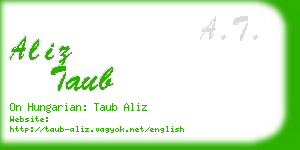 aliz taub business card